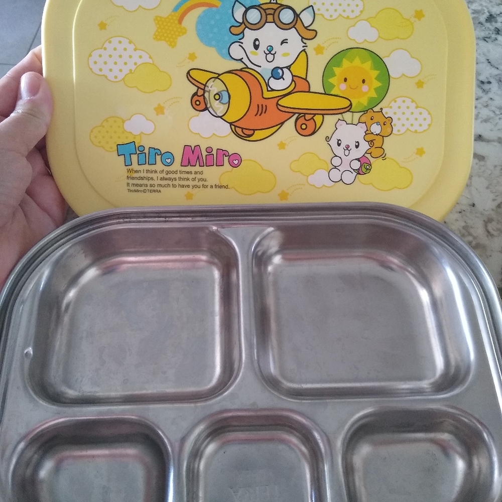 Two stainless steel lunchboxes